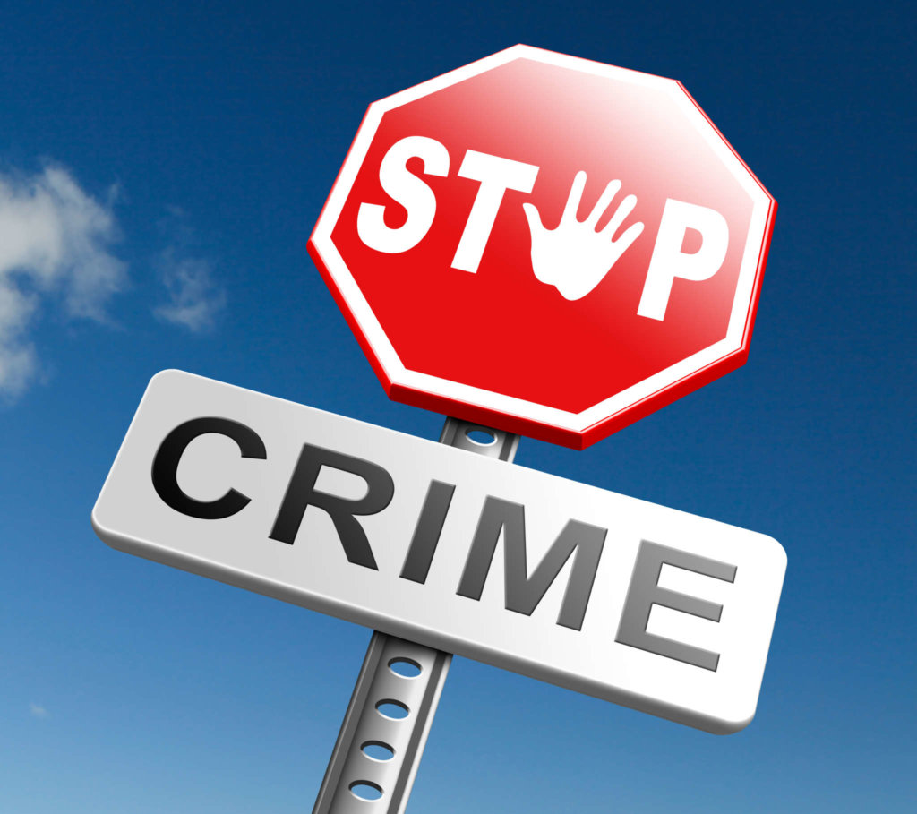 Sign that says: Stop Crime