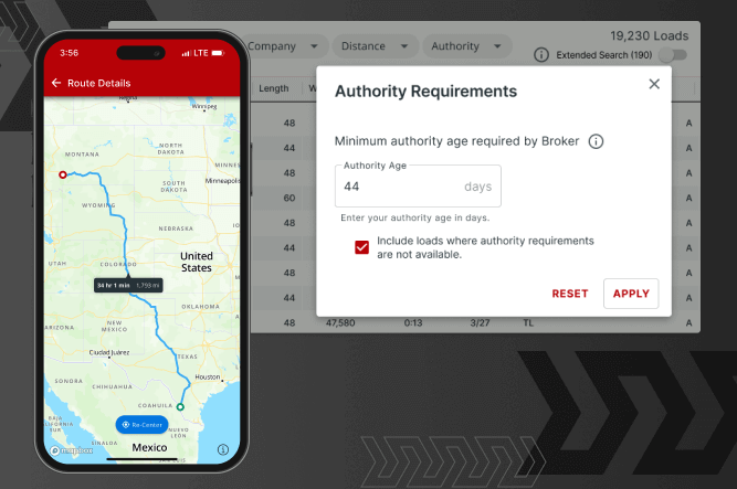 Specific authority requirements on a load board help decide which load board is best
