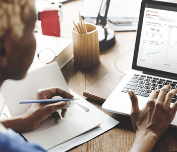 Person using Rate Insights on a computer