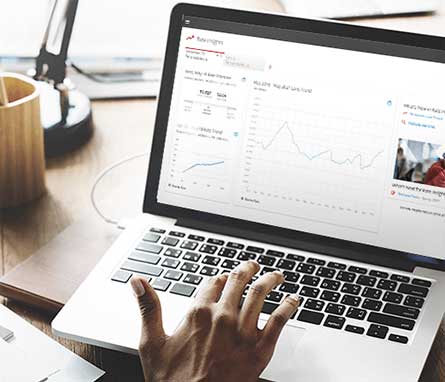 Rate Insights preview on a laptop